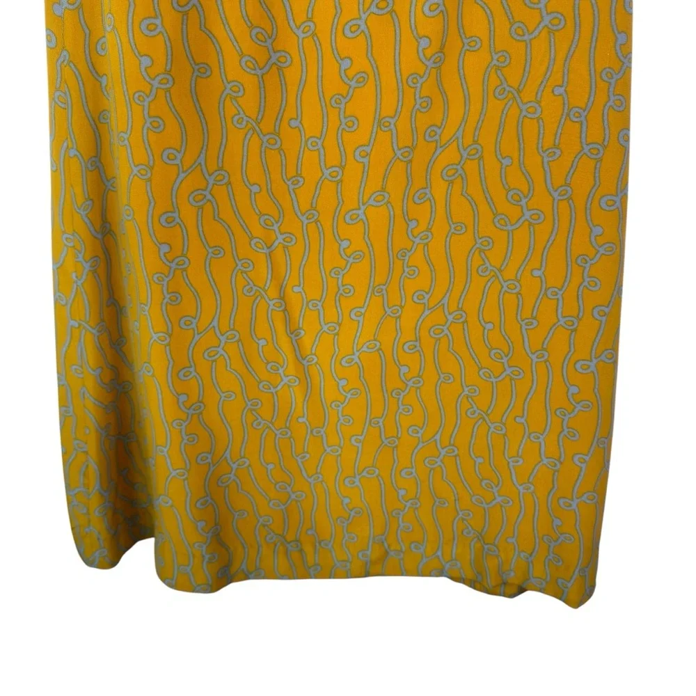 Anthropologie Girls from Savoy Take Action Mini Dress 2 Gold Yellow 100% Silk - Picture 12 of 16